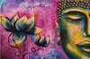 Tableau Bouddha <br>Lotus Rose - 20x30cm