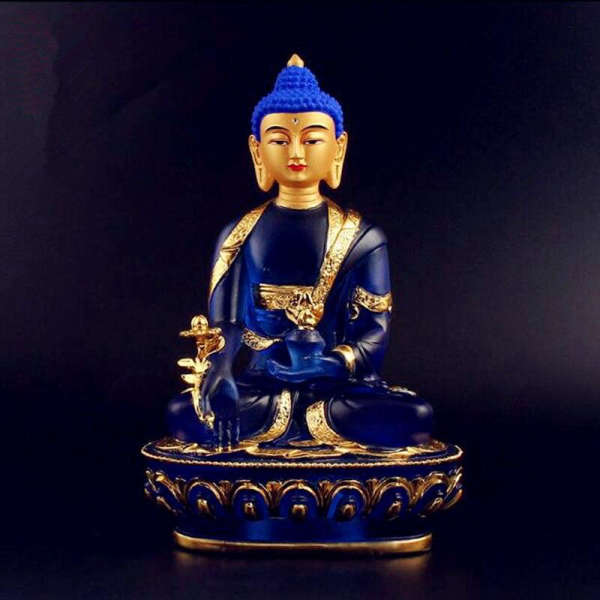 Statue Bouddha<br> Bleu de médecine - Bouddha de médecine