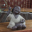 Statue Bouddha<br> Moine Bouddhiste dansant - Blanc