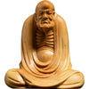Statue Bouddha<br> Bodhidharma assis bois naturel - [variant_title]