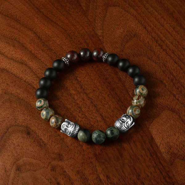 Bracelet Bouddha<br> Agate Noire - [variant_title]