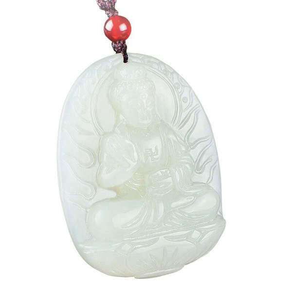 Pendentif Bouddha<br> Jade Blanc Guérisseur - [variant_title]