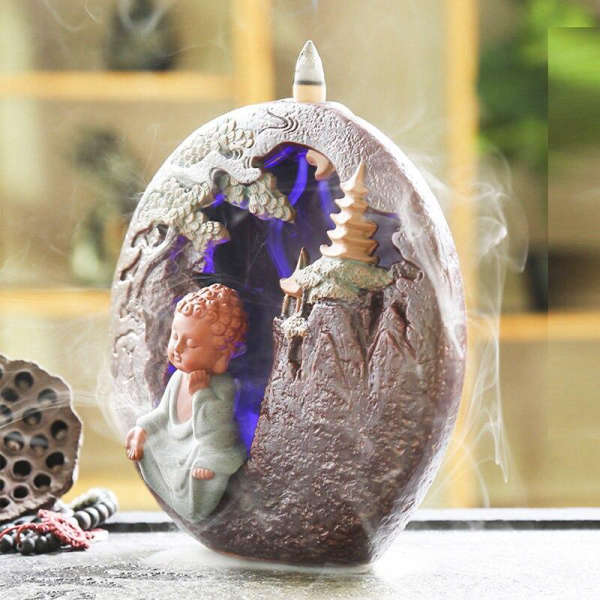 Porte Encens Bouddha<br> Temple Bouddhiste LED - [variant_title]