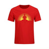 T-shirt Bouddha<br> Aurore Méditation - Rouge / S