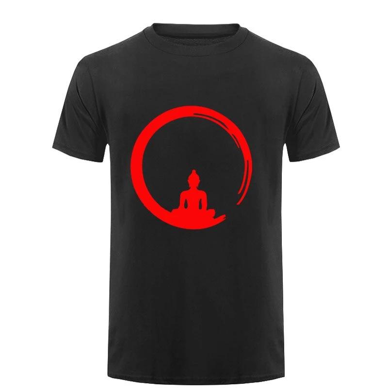 T-shirt Bouddha Homme<br> Bouddha méditation design - Noir / S