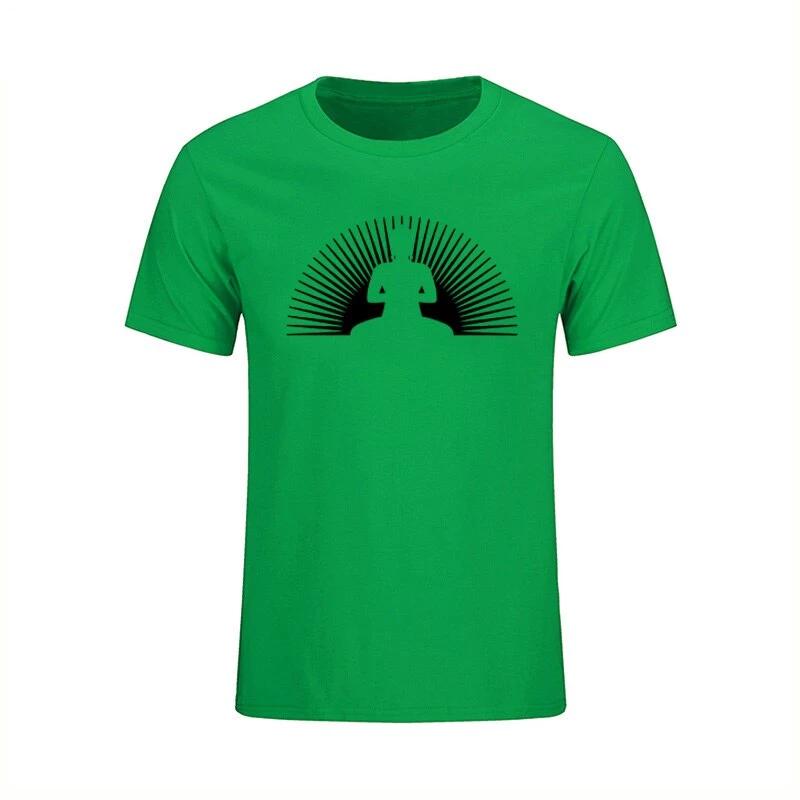 T-shirt Bouddha<br> Aurore Méditation - Vert / S