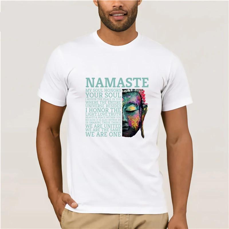 T-shirt Bouddha Homme<br> NAMASTE - Blanc / S