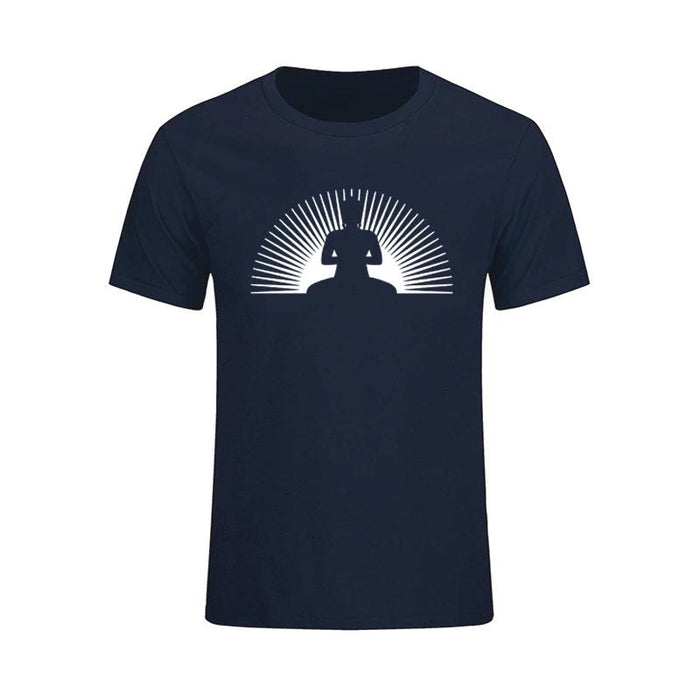 T-shirt Bouddha<br> Aurore Méditation - Bleu nuit / S