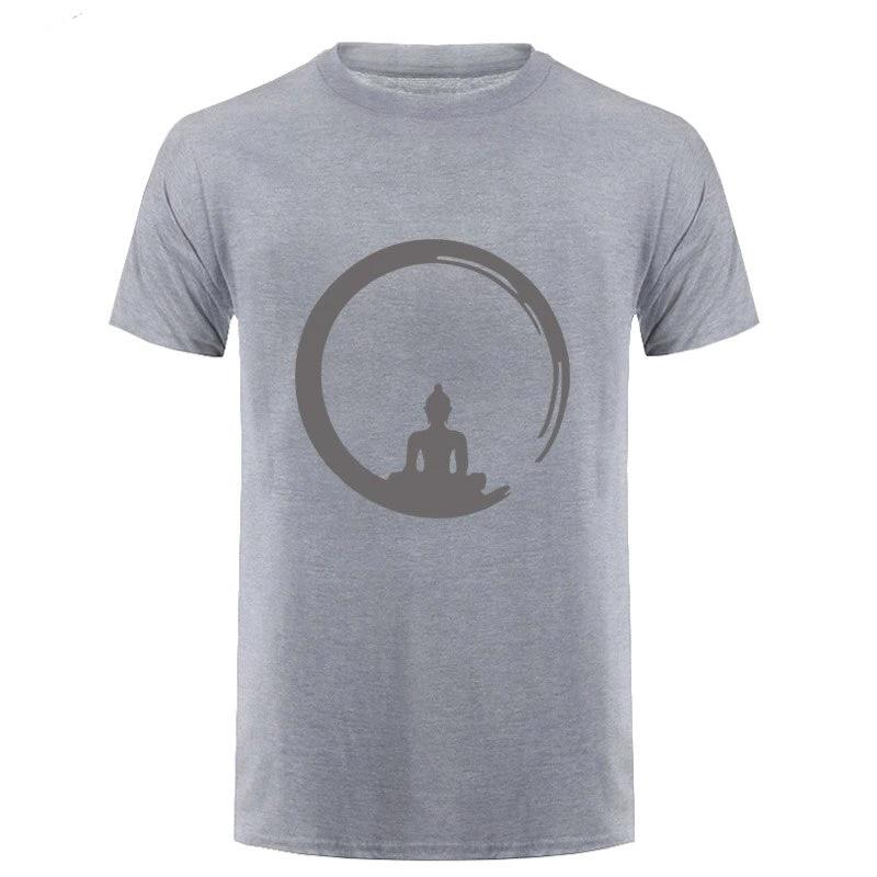 T-shirt Bouddha Homme<br> Bouddha méditation design - Gris / S