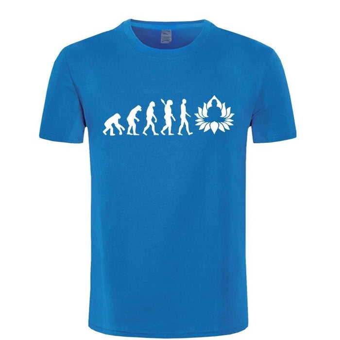 T-shirt Bouddha<br> Evolution Illumination - Bleu / S