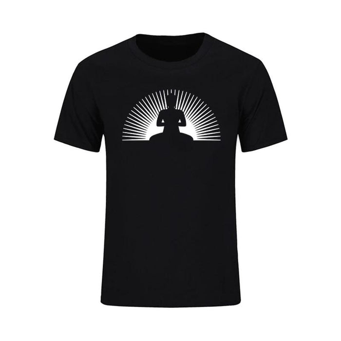 T-shirt Bouddha<br> Aurore Méditation - Noir / S