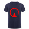 T-shirt Bouddha Homme<br> Bouddha méditation design - Bleu nuit / S