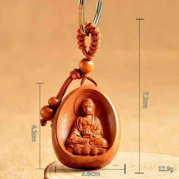 Pendentif Bouddha de médecine<br> lotus bois - [variant_title]