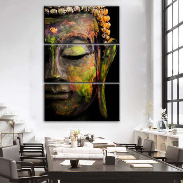 Tableau Bouddha<br> Visage du Bouddha peint - [variant_title]