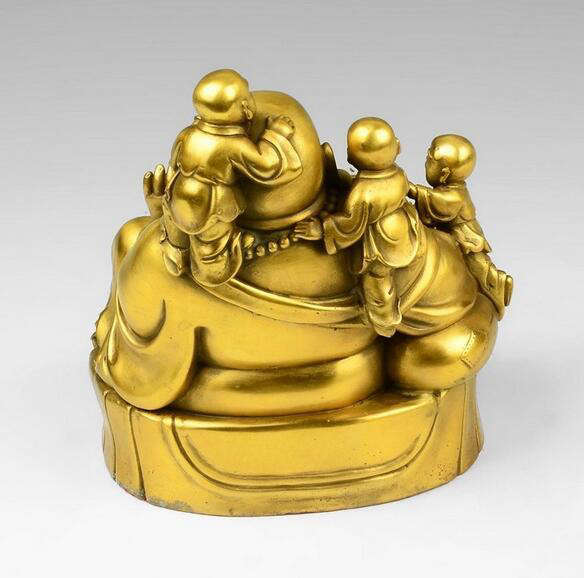 Statue Bouddha rieur<br> aux 5 enfants - [variant_title]