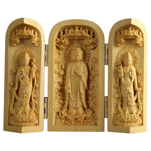 Statue Bouddha<br> Coffret artisanale en bois - [variant_title]