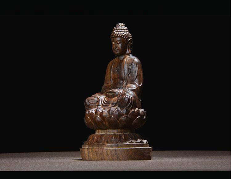 Statue Bouddha<br> Shakyamuni assis Aloès naturel - [variant_title]