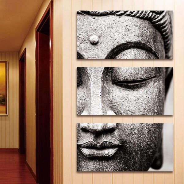 Tableau Bouddha<br> Visage du Bouddha sculpté - [variant_title]