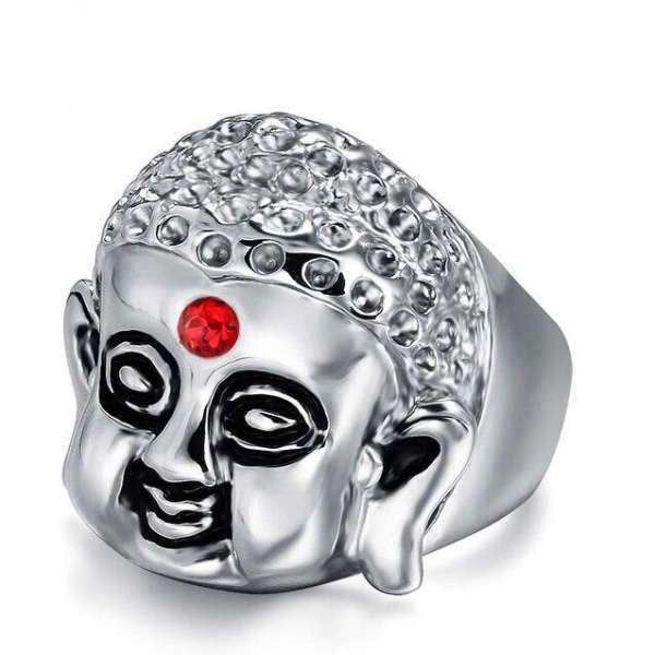 Bague Bouddha<br> Visage du Bouddha Rubis - [variant_title]