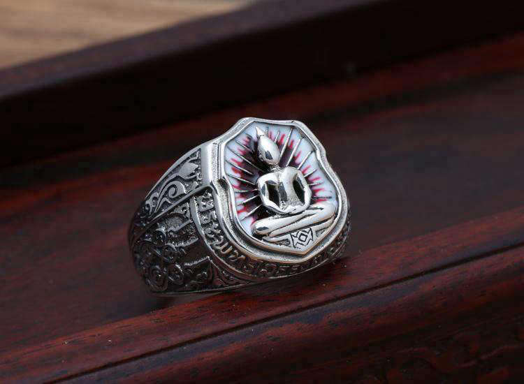 Bague Bouddha argent<br> Position du Lotus - [variant_title]