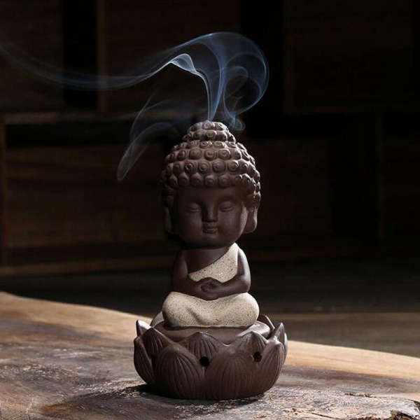 Porte Encens Bouddha<br> Fleur de Lotus Moine Bouddhiste - [variant_title]