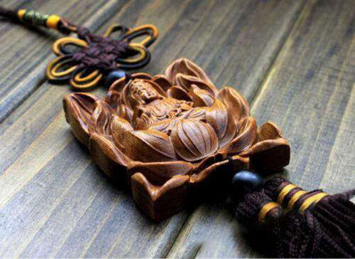 Pendentif Bouddha<br> Lotus Guanyin en Bois - [variant_title]