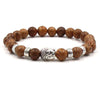 Bracelet Bouddha<br> Pierre de Lave - Écorce