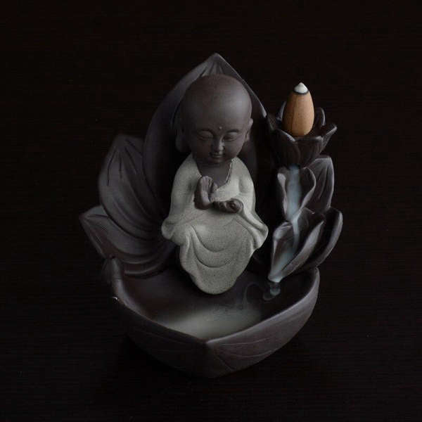 Porte Encens Bouddha<br> Caricature Bouddha - Bleu