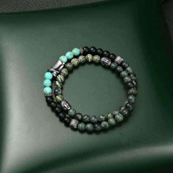 Bracelet Bouddha<br> Agate Noire naturelle - [variant_title]