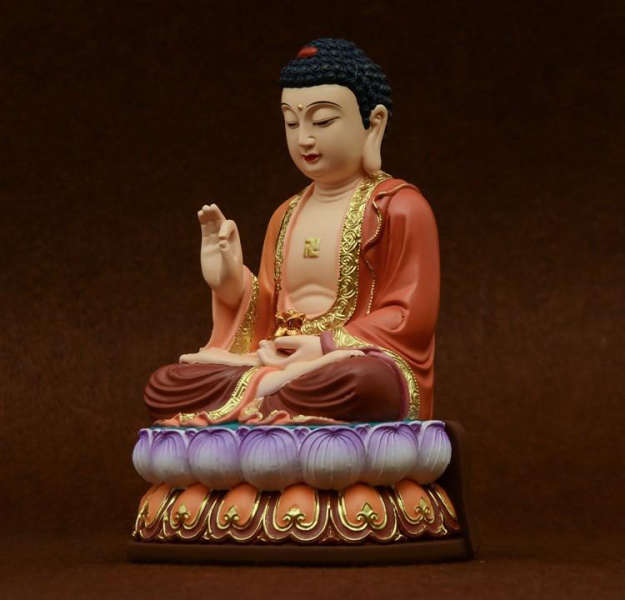 Statue Bouddha Enseignant<br> Méditation peinte à la main - [variant_title]