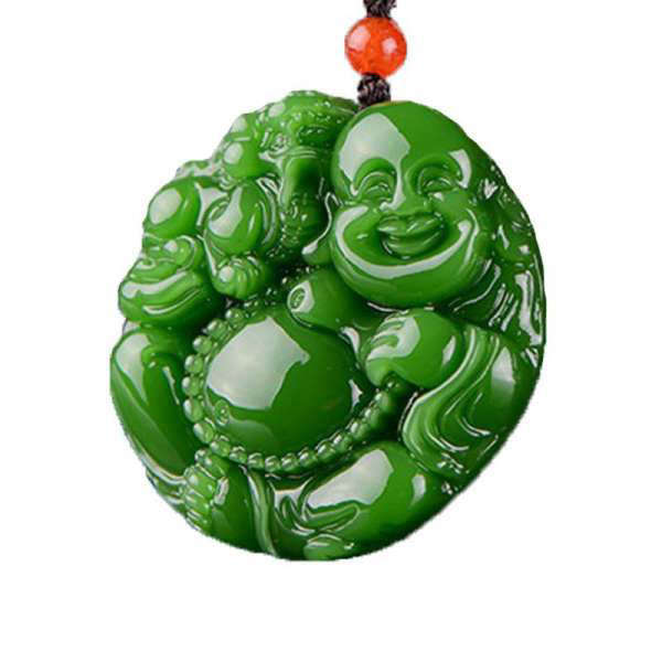 Pendentif Bouddha<br> Jade Bouddha Rieur - [variant_title]