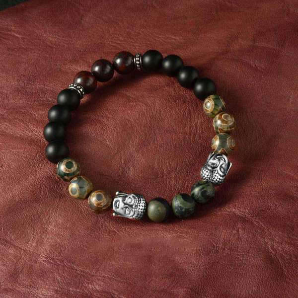 Bracelet Bouddha<br> Agate Noire - [variant_title]