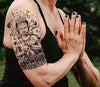 Tatouage Bouddha<br> Fleur de Lotus assis - [variant_title]