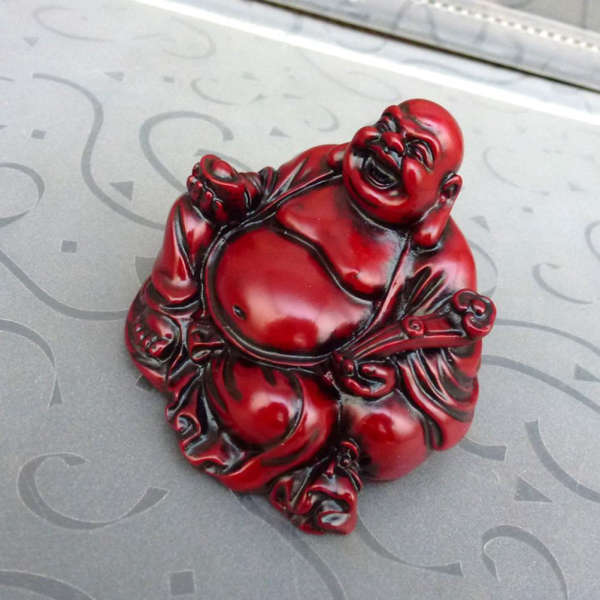 Statue Bouddha<br> Bouddha rieur rouge - [variant_title]