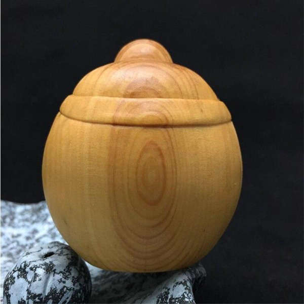 Statue Bouddha<br> bois naturel Bouddha Rieur - [variant_title]