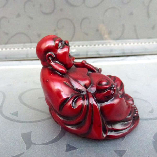 Statue Bouddha<br> Bouddha rieur rouge - [variant_title]