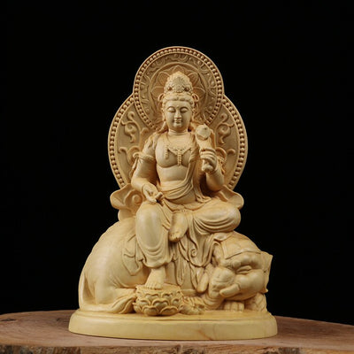 Statue Bouddha <br> Sculpté Bois