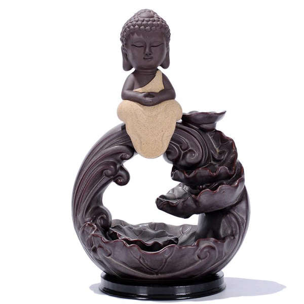 Porte Encens Bouddha Shakyamuni et Guanyin | Univers Bouddha