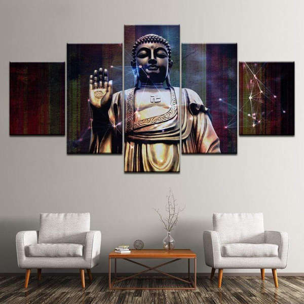 Tableau Bouddha<br> Mudra de la bravoure - [variant_title]