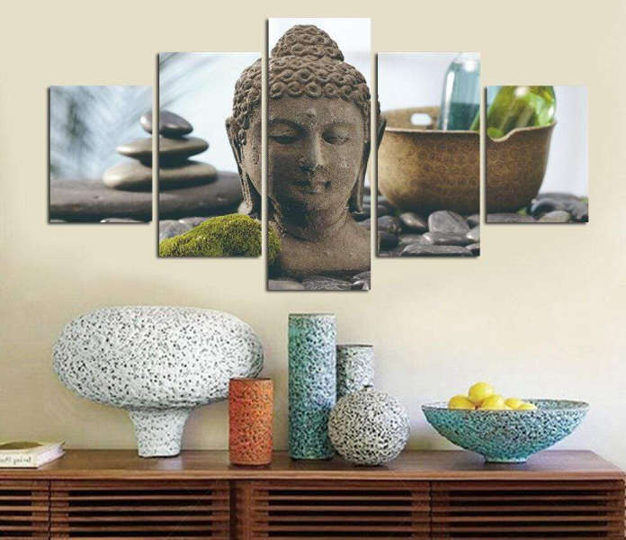 Tableau Bouddha<br> Statue tête de Bouddha - [variant_title]