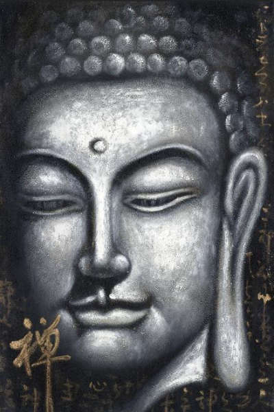 Tableau Bouddha Visage du Bouddha Graffiti - 20x30cm