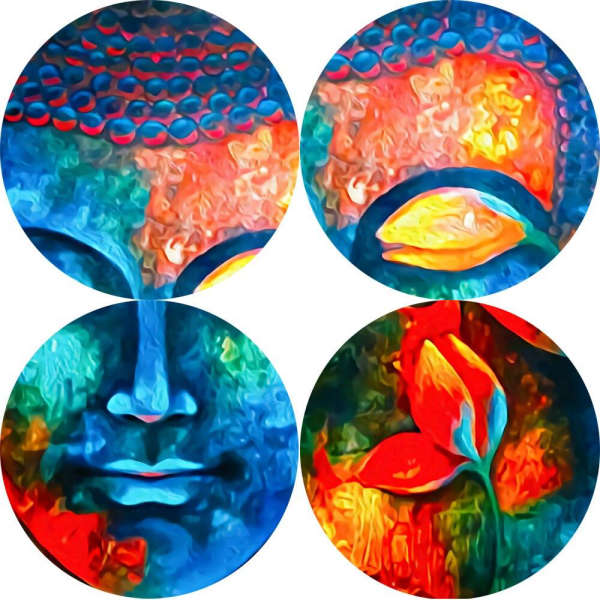 Tableau Bouddha<br> Art Abstrait Visage du Bouddha - [variant_title]