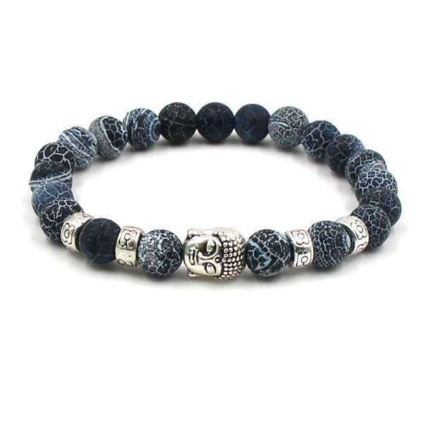 Bracelet Bouddha<br> Pierre de Lave - Feu