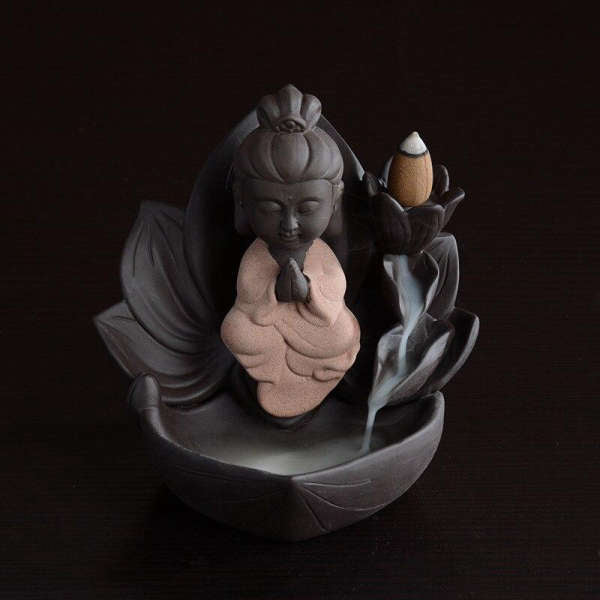 Porte Encens Bouddha<br> Caricature Bouddha - Rouge