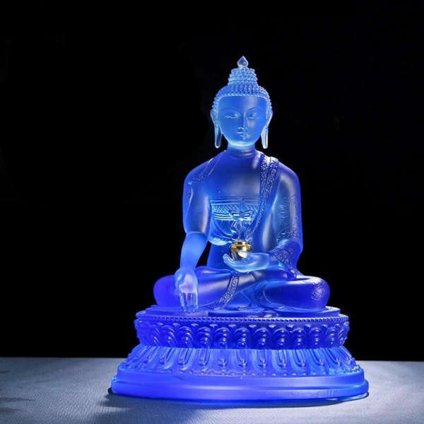 Statue Bouddha<br> médecine bleu assis - [variant_title]