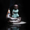 Porte Encens Bouddha<br> Moine Bouddhiste Art Martiaux - Vert