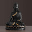 Statue Bouddha<br> Appel de la terre noir et or - Grande
