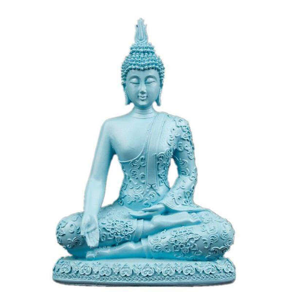 Statue Bouddha<br> de médecine assis bleu - [variant_title]