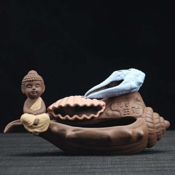 Porte Encens Bouddha<br> méditation coquillage - Le Bouddha