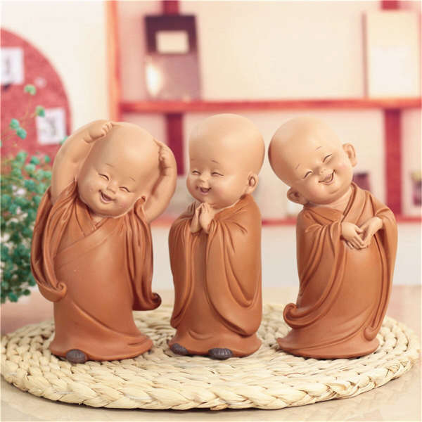 Statue Bouddha<br> Moine Bouddhiste coloré - [variant_title]